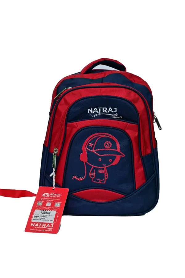 Natraj Red and Blue School Bag